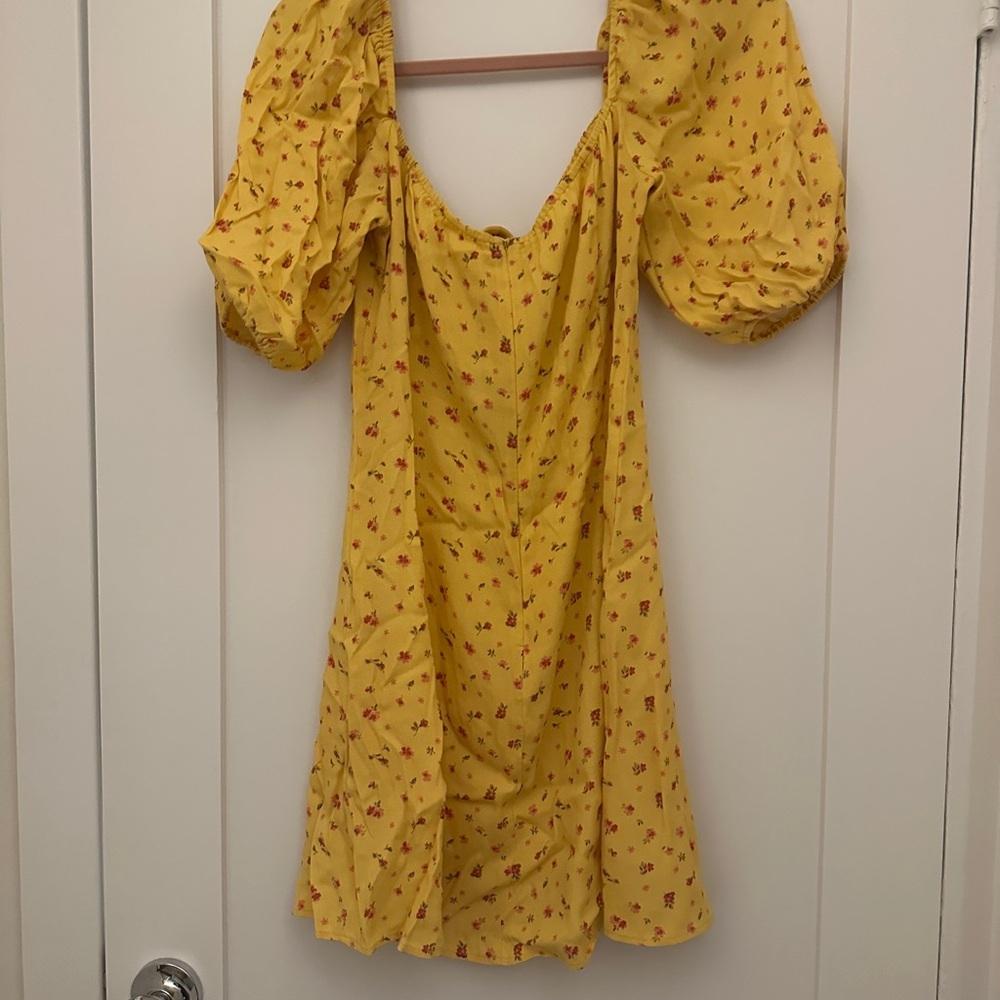Reformation Yellow Floral Mini Dress Sette - Picture 2 of 4